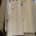 Washer Dryer Countertop with 2-Tier Shelf, 54" W x 27.55" D Laundry Countertop with 2.75" H Guard Edge Rails, Wood Topper with Non-Slip Pad (Pure Wood Color)