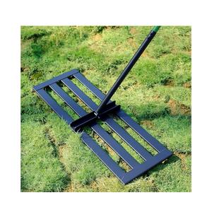 Lawn Leveling Rake, 30 x 10 in Stainless Steel Levelawn Tool with 78 in Adjustable Handle, Heavy Duty Yard Leveler for Soil, Sand, Compost, Backyard, Garden and Golf Course (Light Green