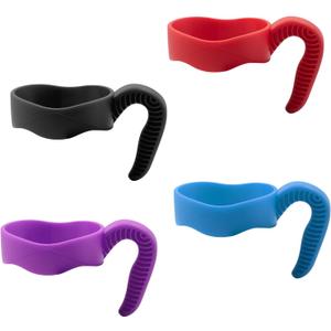4 PCS 20 Oz Tumbler Handle for Yeti, 4 Colors (Black, Red, Purple, Blue) Anti-Slip Travel Tumbler Cup Holder Replacement Secure Grip (Not Included Cup)