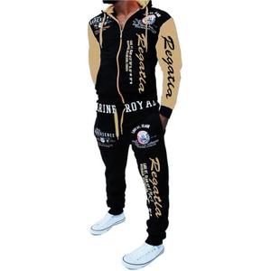 Riskrole Mens Hoodie Tracksuit Set 2 Pieces Casual Athletic Warm Sweatsuits Zip up Outfits (Large, Khaki)