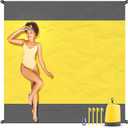 EASYFUN Beach Blanket Sandproof Oversized, 79''×83'' Extra Large Beach Mat, Portable Picnic Mat for Travel Camping Hiking, Lightweight Beach Essentials Family Water Resistant Mat Nylon 210T