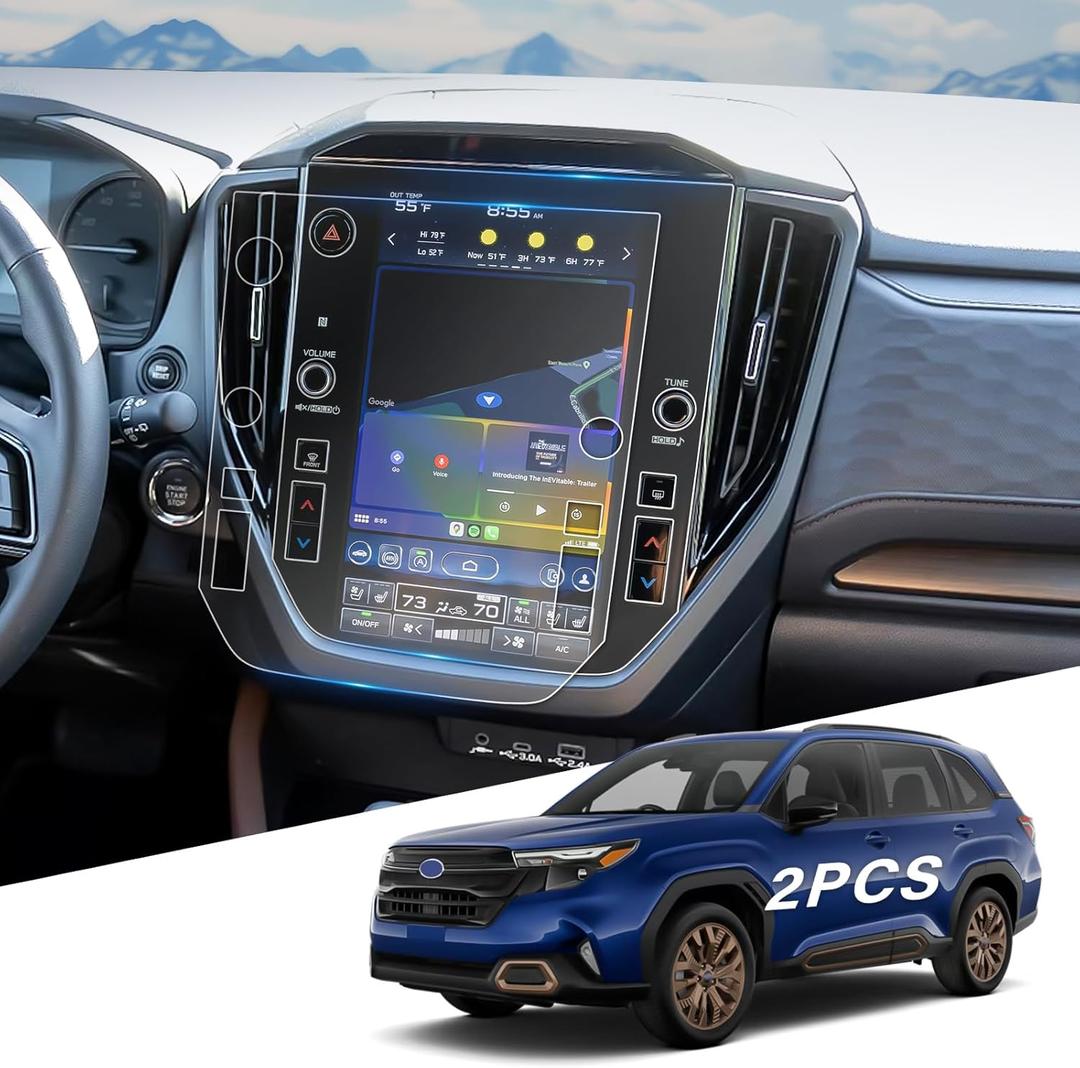 For 2022-2025 Forester (Premium/Sport/Limited/Touring) Screen Protector 11.6 Inch Nano Anti-Scratch Ultra-Tough Touchscreen *2 Accessories - No More Scratch&Fingerprint