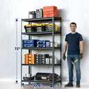 WORKPRO 5-Tier Storage Shelf, 72" H Heavy Duty Adjustable Garage Shelving Unit 2180LBS Capacity, for Basement, Kitchen, Pantry, 35.4Wx11.8Dx72H, Black
