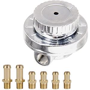 9710 Fuel Pressure Regulator Kit: 1-5PSI Manual Adjustable Engine Carburetor Carb With 1/4", 5/16",3/8" Fuel Adapters