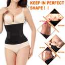 Trendyline Postpartum Belly Band,C Section Belly Binder,Abdominal Binder Post Surgery Girdle,Tummy Tuck Compression Wrap Waist Trainer (Black, Medium)
