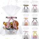 Reallnaive 6 Set Appreciation Teacher Gift Baskets Empty Thank You for Helping Me Grow Treat Boxes Graduation End of Year Gift Bags for Teachers Appreciation