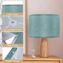 PATIKIL Drum Lamp Shades Set of 2, 13"x13"x9" Linen Round Lamp Shade for Table Lamps Easy Assembly Lampshade for Table Lamps Floor Lamps Bedside, Blue