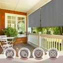 SEEYE Outdoor Sunshade Roller Shades 48" W x 72" H, Cordless Roll Up Shade Blinds Privacy Screen with 90% UV Protection, Exterior Patio Shade Cloth for Porch Pergola Balcony Windows, Dark Grey