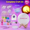 Paint Your Own Moon Lamp Kit, Cool Gifts DIY 3D Space Moon Night Light, Art Supplies Arts & Crafts Kit, Arts and Crafts for Kids Ages 8-12, Toys Girls Boy Birthday Gift Ages 3 4 5 6 7 8 9 10 11 12+