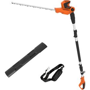 GARCARE Corded Pole Hedge Trimmer Electric 500W Motor with 18-Inch Blade