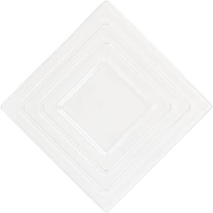 Bluesky Square Salad Bowl Lids - Small - Clear - Plastic - Case of 50 - For Food Storage & Container Covering