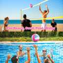 6 Pack Volleyballs Official Size 5, Soft Bulk Recreational Volley Balls with Pump and Net Bag for Indoor Outdoor Beach Pool Water Sand Game Training Match for Beginner