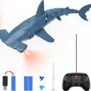 Remote Control Shark Toys High Simulation,Water Toys for Kids, High Simulation Shark for Pool & Bath, Ideal Gifts for Boys Ages 6+(Blue)