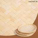 3 Pieces Handmade 13 Inch Wicker Round Fruit Basket Bamboo Woven Basket Tray Woven Food Storage Decorative Serving Tray Wall Hanging Baskets Kitchen Storage Farmhouse Decor Wall Decor Living Room