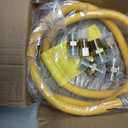 60" Flexible Gas Line Kit for Dryer, Stove, Range, Stainless Steel Gas Dryer Connector Kit, 5/8 in.OD(1/2 in. IDDryer Gas Line with Connector 1/2" FIP & 1/2" MIP & 3/4" MIP Fitting