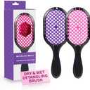 Detangling Brush,2 Pack Detangler Brush, Gentle & Effective Detangling on Wet or Dry Fragile Hair Types,Ultra-light, Detangling Brsuh ventilated and antistatic hairbrush (Pink+purple)