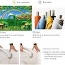 Happy St. Patrick's Day Truck Backdrop 7x5FT Irish Gold Coin Shamrock Rainbow Green Truck Photography Background St. Patricks Day Party Decorations Supplies Photo Props