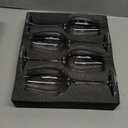 JBHO Hand Blown Italian Style Crystal White or Red Liquor Glasses - Gift Packaging for Any Occasion - Lead-Free Premium Crystal Clear Glass - Set of 4-18 Ounce