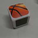Basketball Alarm Clock for Kids Boy Girl 7 LED Color Changing Wake Up Clock Home Decor Bedroom Digital with Temperature Display (Baseball Theme)