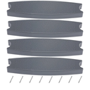 4  Pcs 18" Pool Ladder Steps Replacement Universal Swimming Pool Ladder Steps for Inground and Above Ground Heavy Duty Molded Plastic Stairs with 8 Pcs Stainless Steel Bolts (Gray