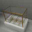 REDHUGO Glass Tea Bag Organizer for Counter, 2-Tier Teabag Organizer Storage Holder for Tea Bags, Glass Caddy Box Containers, Rack Teabag Station Stand for Cabinet Kitchen, 2-Tier, Gold