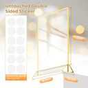 Acrylic Sign Holder 8.5X11 Gold Frames Double-Sided Gold Picture Frames for Flyer Holder Menu Holder Wedding Table Number Holder Christmas Photo Frame with Removable Sticky Dots -6 Pack