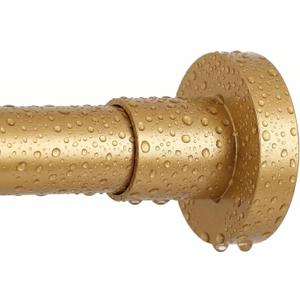 Shower Curtain Rod Tension- No Drill Non-Slip Spring Tension Shower Rod for Window or Bathroom, 43-73 inches Metal Steel, Frosted Gold