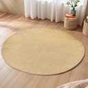 Jute Round Rug 4ft Circle Area Rug Indoor Outdoor Living Room Patio Kitchen Rug Boho Natural Color Bedrom Carpet Farmhouse Woven Design Decorative Floor Rug