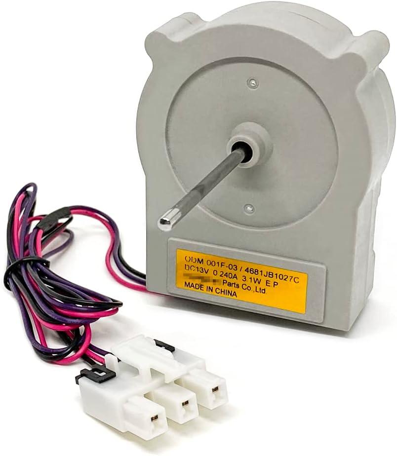 4681JB1027C Evaporator Fan Motor Replacement Parts Compatible with LG, Kenmore Refrigerator, Freezing Fan Motor Replaces 4681JK1004E 4681JB1027V EAU60694512 EAP3523323 PS3523323 AP4507961, DC13V 3.1W