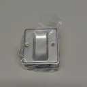 QCAA Solid Brass Sliding Door Pull Passage Door Pocket, Satin Chrome, Made in Taiwan, 1 Pack