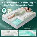 4-Inch Dual-Layer Bamboo Viscose Cooling Memory Foam Queen Mattress Topper
