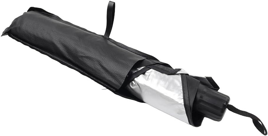 Cnoula11 1 Pc Sun Shade Car Windshield Front Window Cover Foldable Umbrella Cloth with Titanium Coating + Metal Pole Large Silver+Black Open-ended Cnoula11 1 Pc Sun Shade Car Windshield Front Window Cover Foldable Umbrella Cloth with Titanium Coating + Metal Pole Large Silver+Black Open-ended