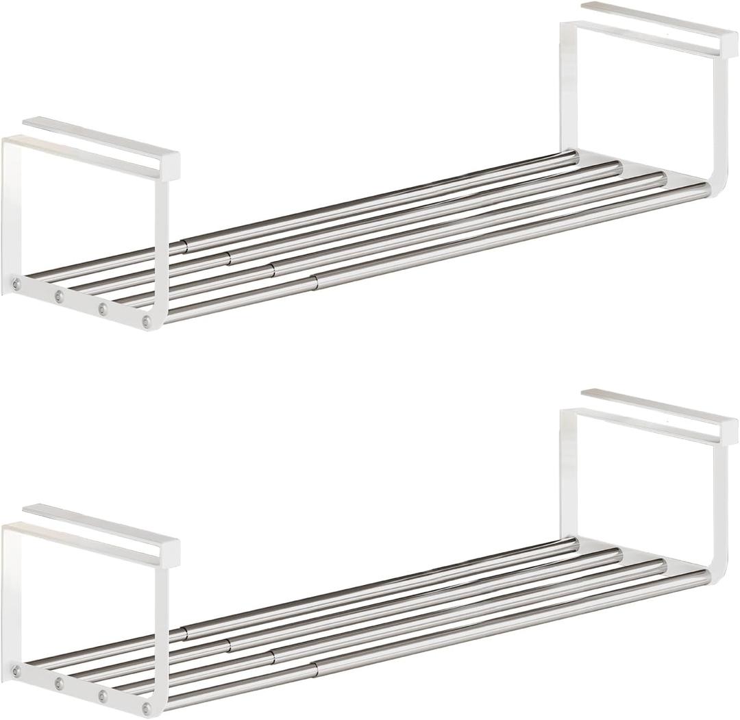 Expandable Shoe Rack Organizer - Adjustable Shoe Rack & Under Cabinet Shelf - for Shoe or Clothing Storage and Organization, Under Shelf Storage (Stainless,2Pcs) Expandable Shoe Rack Organizer - Adjustable Shoe Rack & Under Cabinet Shelf - for Shoe or Clothing Storage and Organization, Under Shelf Storage (Stainless,2Pcs)