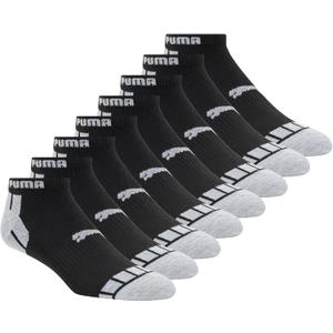 PUMA mens Low Cut Socks (8-pack) (10-13, Black Combo)