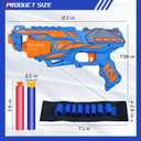 POKONBOY 2 Pack Toy Foam Blaster Gun, Blaster Toy Gun with 2 Wristbands and 80 Pcs Refill Darts 6-Dart Rotating Drum Toy Blaster Compatible with Nerf Gun Birthday Gift for Kids Age 6+