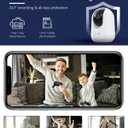 Indoor Security Camera 2K, Pet Camera with Phone App, WiFi Cameras for Home Security Camera for Dog/ Baby Monitor/Elder Pan Tilt, 5/2.4GHz, 24/7, 2-Way Talk, Human Detection, Motion Tracking, Cloud