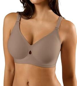 ULTREAGLE Padded Wireless Bras for Women - Wireless Bra Bralettes for Women with Support Padded Bralette (3XL)