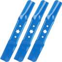 942-05052A 50" Mower Blades for Cub Cadet XT1 LT50 GT50 XT2 LX50 ZT1 ZT2 50 RTZ S50 L50 SX50 LX50 L34 Zero Turn Troy-Bilt Super Bronco Mustang 50" Lawn Tractor, Medium Lift, 6 Point Star, 3 Pack Blue