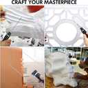 Jhua 3-in-1 Foam Cutter Hot Wire Knife Foam Cutter Tool Set Styrofoam Cutter Foam Board Cutter Electric Styrofoam Cutting Tool with 3 Cutting Machine Pen for Styrofoam Foam Cutting Arts Handcraft DIY