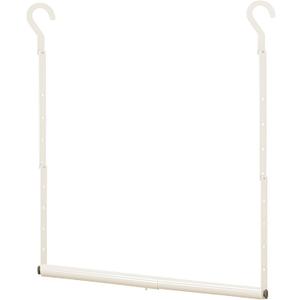 STORAGE MANIAC Adjustable Closet Rod Extender - Heavy Duty Space-Saving Clothes Hanging Bar, 1 Pack White