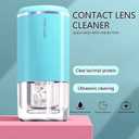 Ultrasonic Contact Lens Cleaner 2.0 (2nd Generation), Intelligent Cleaning Machine for Soft Contact Lenses, Blue