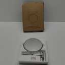 8 inch Wall Mounted Makeup Magnifying Mirror, 1X/10X Double-Sided Wall Mount Shaving Mirror with Extendable Arm, 360 Swivel for Vanity and Bathroom, Chrome FinishNo Light