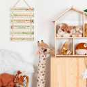 I am A Child of God Wood Sign,Woodland Animals Hanging Wooden Sign,Bible Verses Door Hanging,Christian Religious Wall Plaque,Inspirational Quotes Door Sign for Christian Nursery Home Room