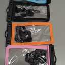 4 Pack Multicolor Universal Waterproof Phone Pouch, Large Phone Waterproof Case Dry Bag,Protection Level: IP68,Outdoor Sports for Apple iPhone,Samsung,and More,(Fits Up to 8.3),Black,Blue,Pink,Orange