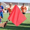 BESPORTBLE Referee Flag Hand Flag Red and Green Sponge Handle Special Patrol Linesman Linesman Performance Official for Sports Events Soccer Football Hockey Training Match