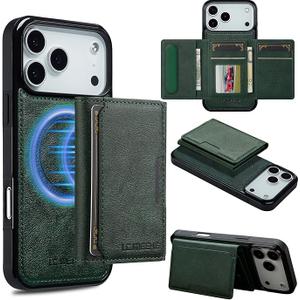 REEGINCH Wallet Detachable Case for iPhone 17 Pro Max 6.9", Fit for MagSafe, 2 in 1 RFID Blocking Magnetic PU Leather Case with Card Holder Kickstand Shockproof Flip Cover for 17 ProMax - Blue