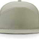 YuMENo Men's Flat Brim Baseball Cap Mesh Back Quick Dry Adjustable Performance Trucker Hats (Gray)