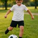 Just 4 Kicks Kids Soccer Shorts - 2026 Fit Update (See Size Chart: Shorts Run One Size Large) Youth Sizes (Black, XL)