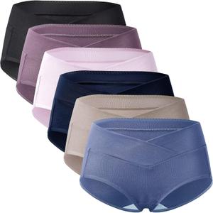 Mama Cotton Women's Under The Bump Maternity Panties Pregnancy Postpartum Maternity Underwear Multi-Pack, L