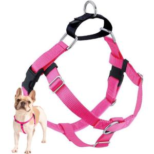 2 Hounds Design Freedom No Pull Dog Harness, Adjustable Harness, Easy Walking & Comfortable Control, Fits Small, Medium & Large Dogs, Solid Colors, Made in USA, 5/8" SM, Hot Pink